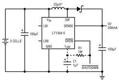 LT1304 - 5V z dvoch NiMH batérií aj s pridanou hodnotou