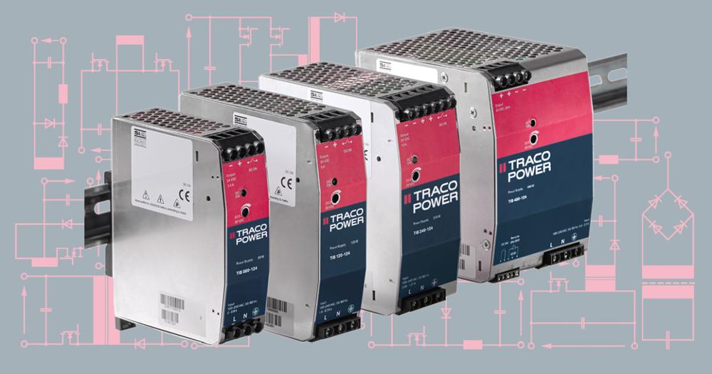 Robust and reliable AC/DC converters for DIN rail from TRACO POWER
