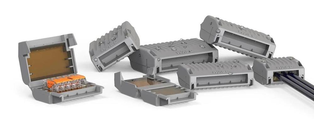 Wago 2273-204 Compact Push Wire Connectors for Junction Boxes 4 Conductor  White Terminal 100