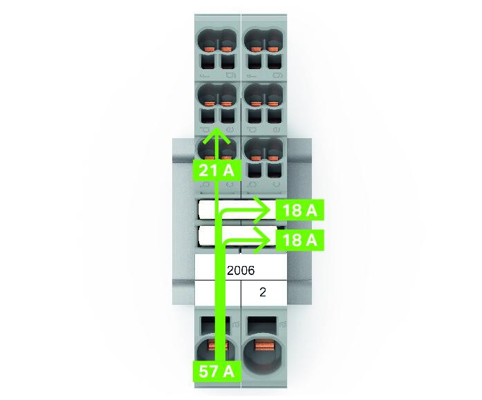 Wago 2006-803x. Compact distribution terminals with six outputs